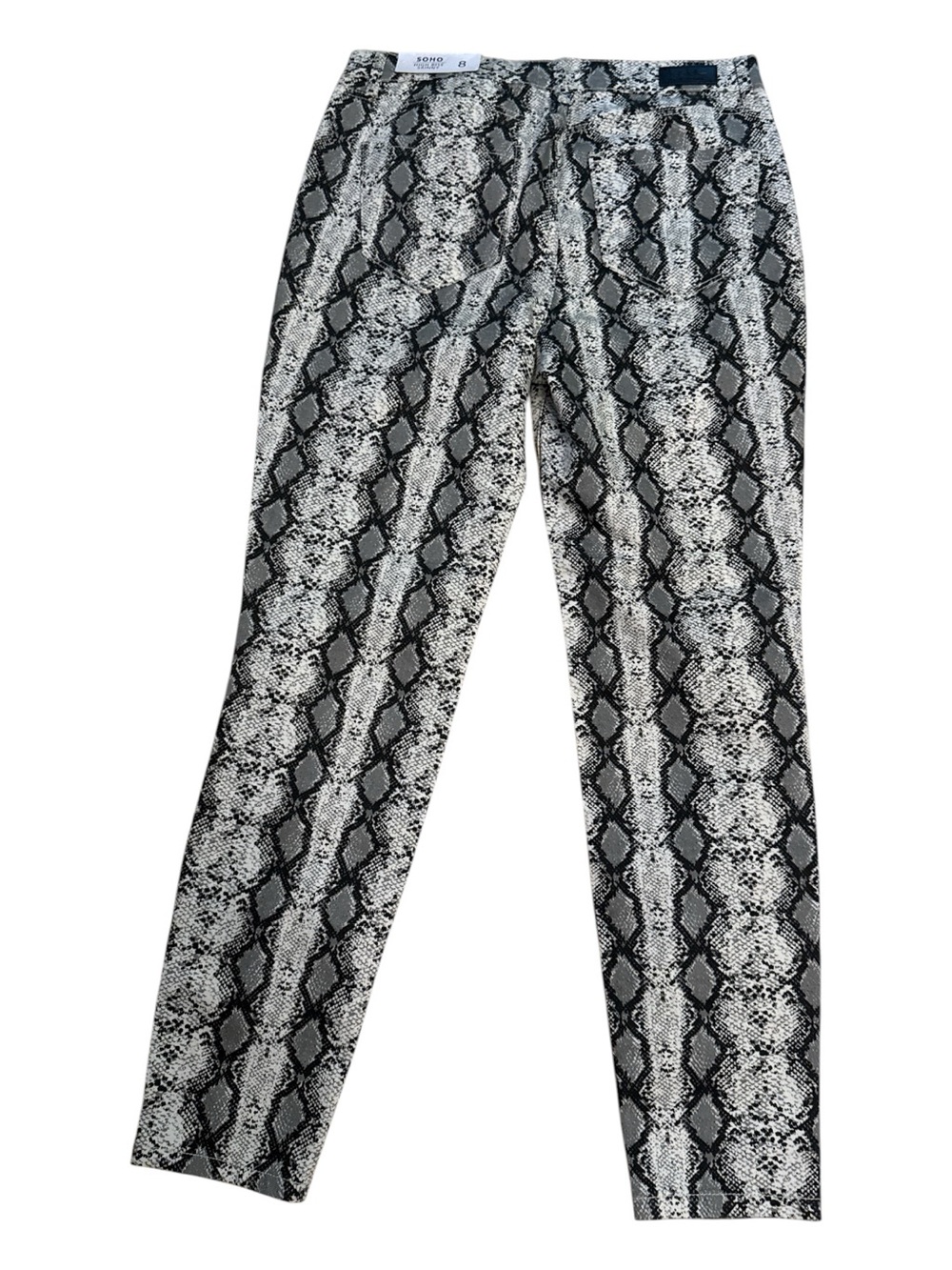 Nicole Miller Black and White Snake-Print High Waist Slim Ankle Pants NWT - Picture 3 of 7